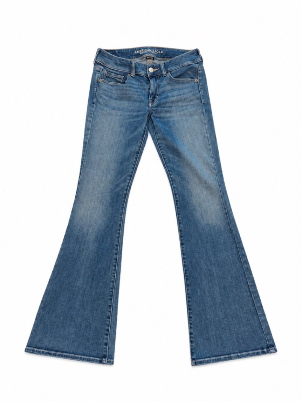 American Eagle Kick Boot Super Stretch Jeans 6 Regular Blue Denim Women’s